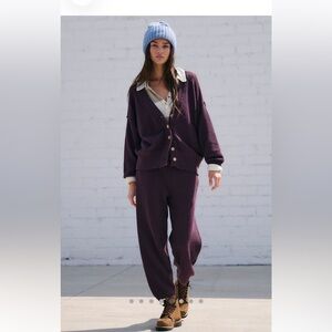 Free People Hailee sweater cardigan set